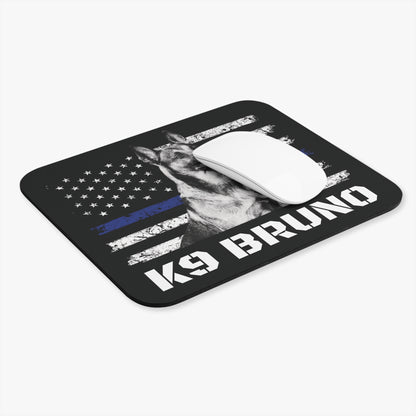 Police K9 Mousepad Custom Image, Personalized Thin Blue Line Flag Mousepad, Custom K9 Portrait, Police K9 Gifts