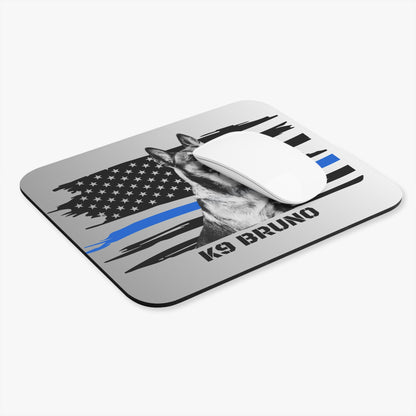 Police K9 Personalized Mousepad, Your Own K9 Image Mousepad, Thin Blue Line Flag, Custom K9 Mousepad, Police K9 Handler