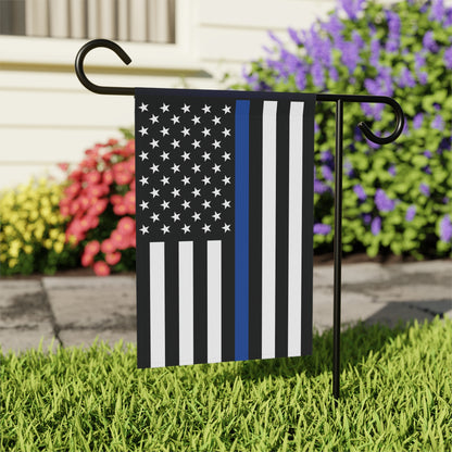 Thin Blue Line Garden Flag, Garden Flag For Police, Blue Lives Matter Flag, Back The Blue Garden Flag, 12"x18" Flag, Police Garden Decor