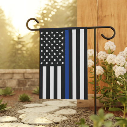 Thin Blue Line Garden Flag, Garden Flag For Police, Blue Lives Matter Flag, Back The Blue Garden Flag, 12"x18" Flag, Police Garden Decor