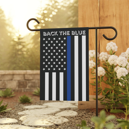 Back The Blue Garden Flag, Thin Blue Line Flag For Police, 12"x18" Flag, Police Garden Flag