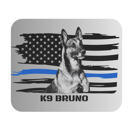 Police K9 Personalized Mousepad, Your Own K9 Image Mousepad, Thin Blue Line Flag, Custom K9 Mousepad, Police K9 Handler