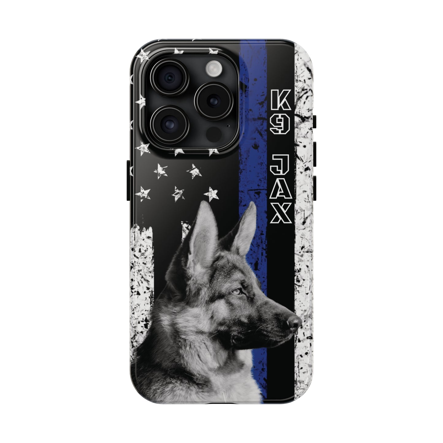 Custom Police K9 iPhone Case, Custom K9 Portrait, Thin Blue Line K9 Phone Case, iPhone cases for K9 Handler