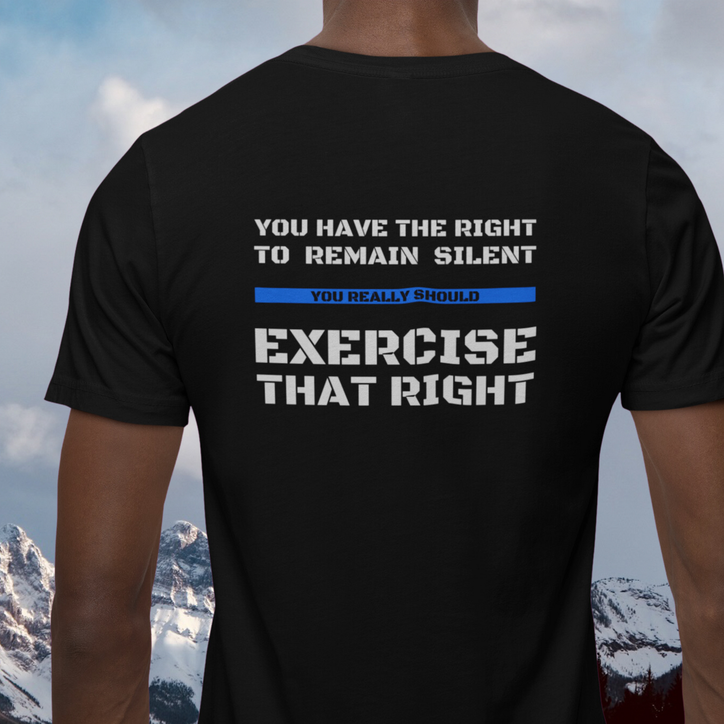 You Have The Right To Remain Silent Shirt, Funny Police Shirt, Thin Blue Line T-Shirt, 5th Amendment Shirt