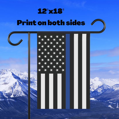 Thin Blue Line Garden Flag, Garden Flag For Police, Blue Lives Matter Flag, Back The Blue Garden Flag, 12"x18" Flag, Police Garden Decor