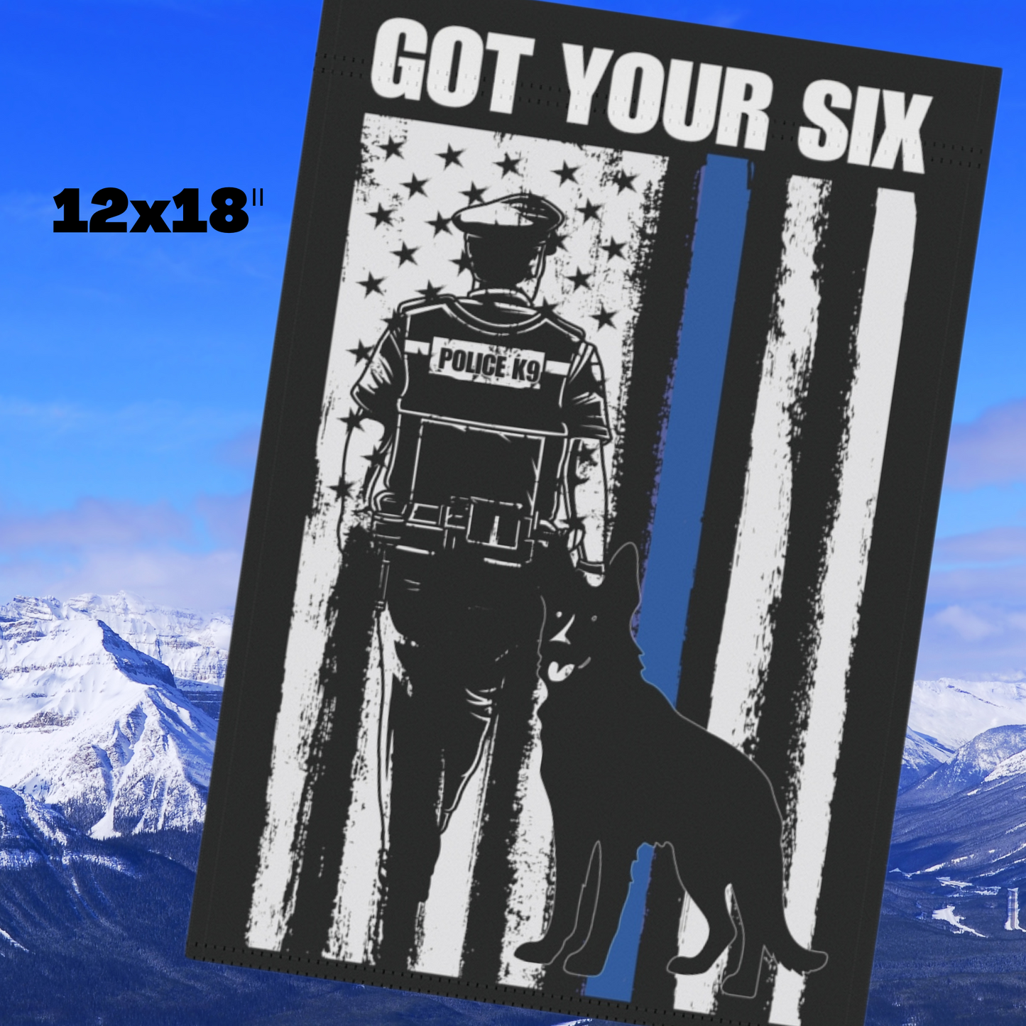 Got Your Six Police K9 Flag for Male Officers