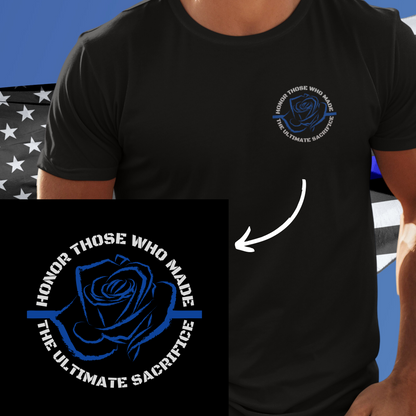 Police Week Shirt, Honor The Fallen Memorial Shirt, Thin Blue Line Flag, Police EOW Shirt, Blue Rose, National Police Memorial