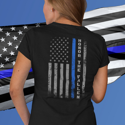 Ladies Police Week Shirt, Blue Rose Police Shirts, Honor The Fallen, Law Enforcement Memorial Shirt, EOW Police Shirt