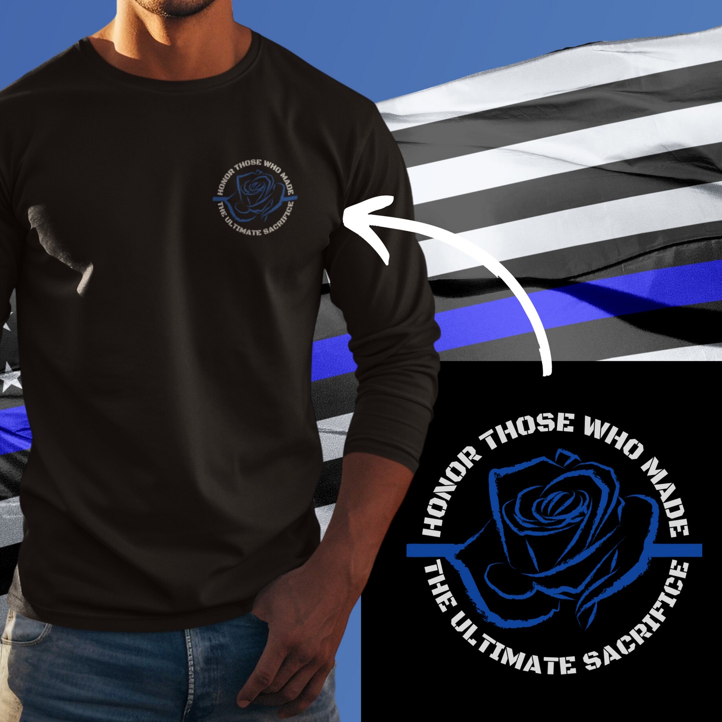 Police EOW Long Sleeve Shirt, Personalized Police Memorial Shirt, Police Week Shirt, EOW shirts, Law Enforcement Memorial